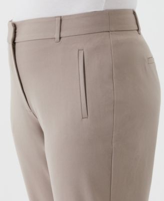 Plus Size Straight Leg Ankle Pants
