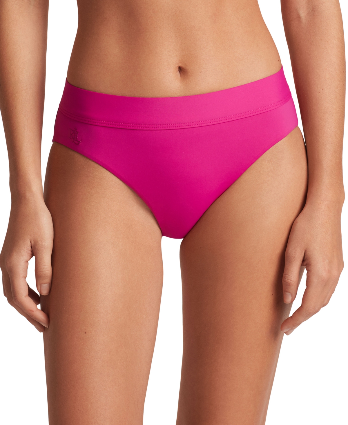 Women's Classic Band Hipster Bikini Bottoms - Freesia Pink