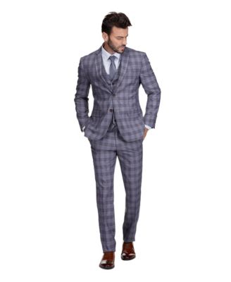 Men's 3-Piece Slim Fit Check Suit