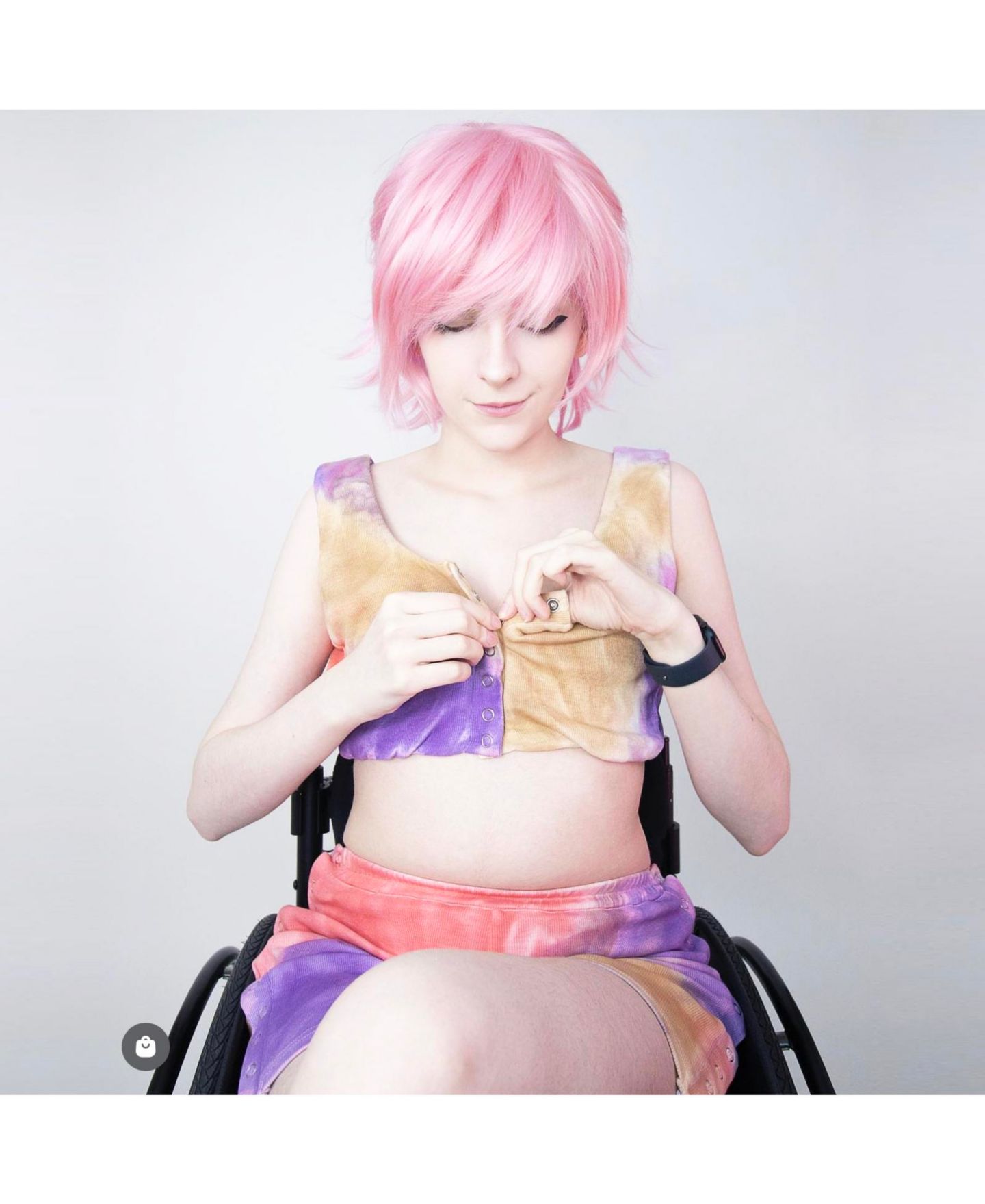 Женский топ SPARKIES Tie-Dyed Quinn with Front Opening — фото 5