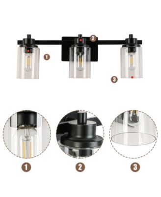 Vanity light 4.33-in 3-Light Matte Bronze Industrial Vanity Light