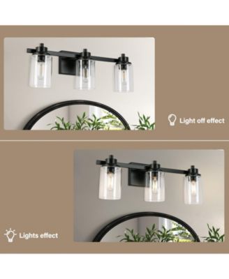 Vanity light 4.33-in 3-Light Matte Bronze Industrial Vanity Light