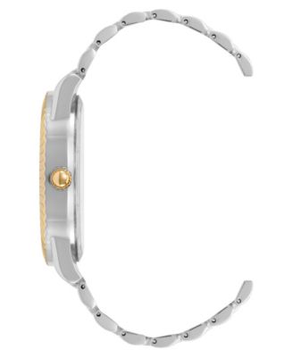 Men's Coin Edge Silver-Tone and Gold-Tone Alloy Metal Watch, 44mm