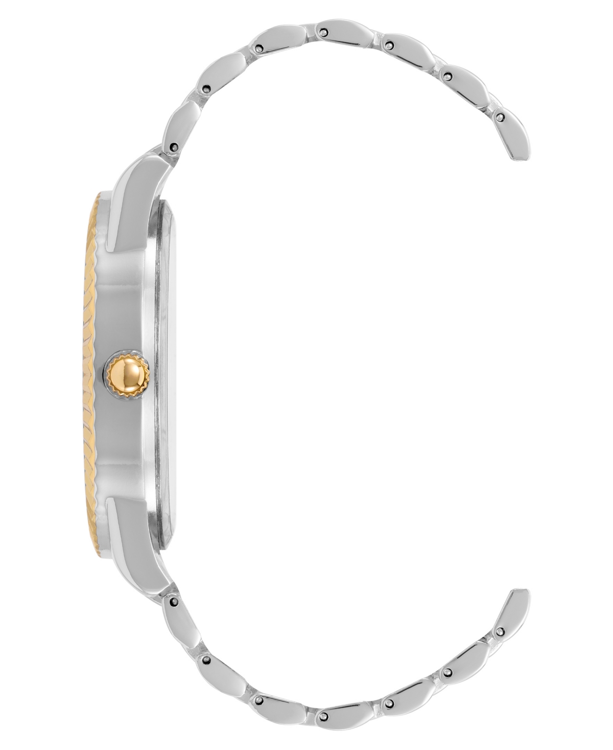 Steve Madden Men's Coin Edge Silver-Tone and Gold-Tone Alloy Metal Watch, - Silver-Tone/Gold-Tone