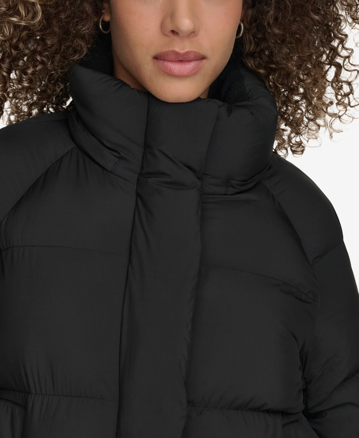 Levi's Women's Quilted Hooded Puffer Jacket In Black