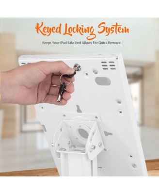 Full Motion Anti-Theft Tablet Bracket, Adjustable and Secure Stand with Lock Mechanism