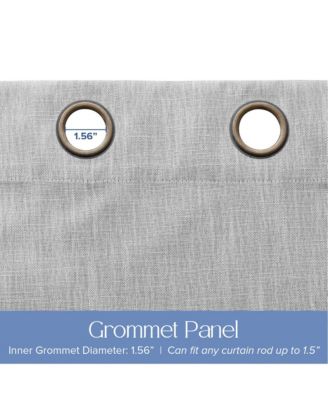 Awesome Home Linen Texture Blackout Grommet Curtains Pair(2 Panels), 52"×84"