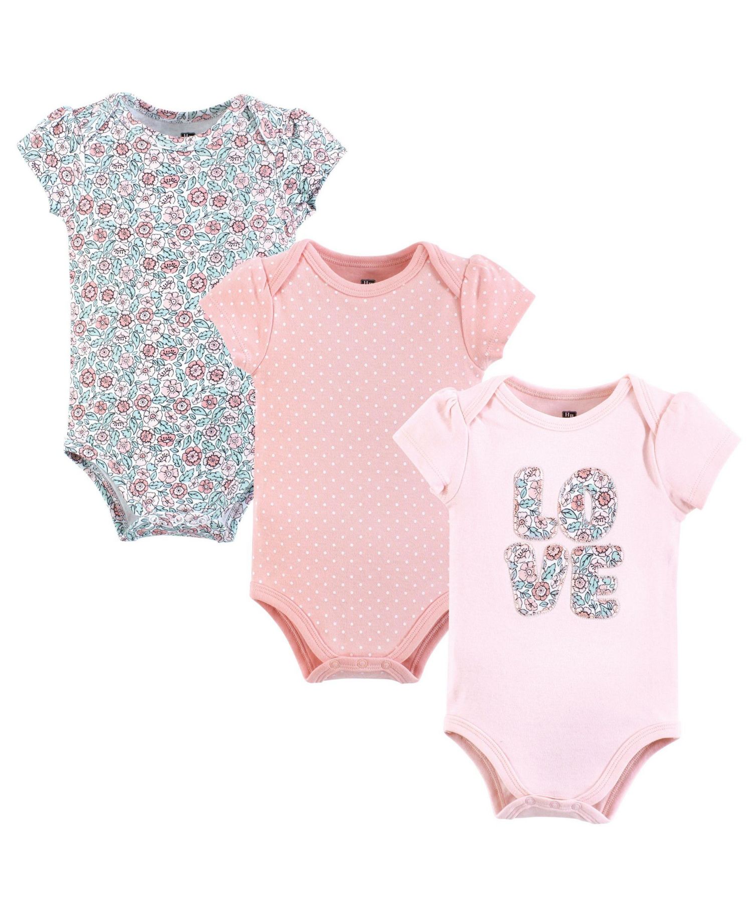 Baby Girls Soft Everyday Cotton Bodysuits 3-Pack