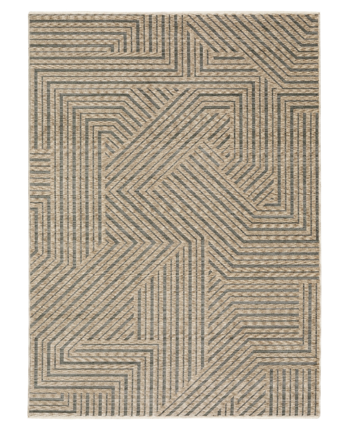 Oriental Weavers Echo Ech01 3'3"x5' Area Rug In Beige