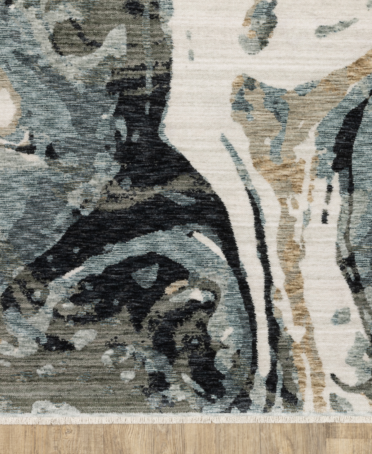 Oriental Weavers Echo Ech07 2'3"x7'6" Runner Area Rug In Blue