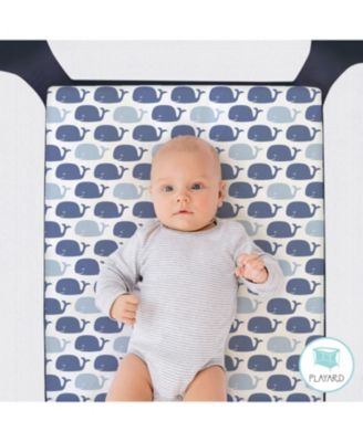 Pack n Play, Mini Crib, Portable Crib or Fitted Playard Sheets for Baby Boy, 3 Pack Set, Navy, White & Blue Nautical Print