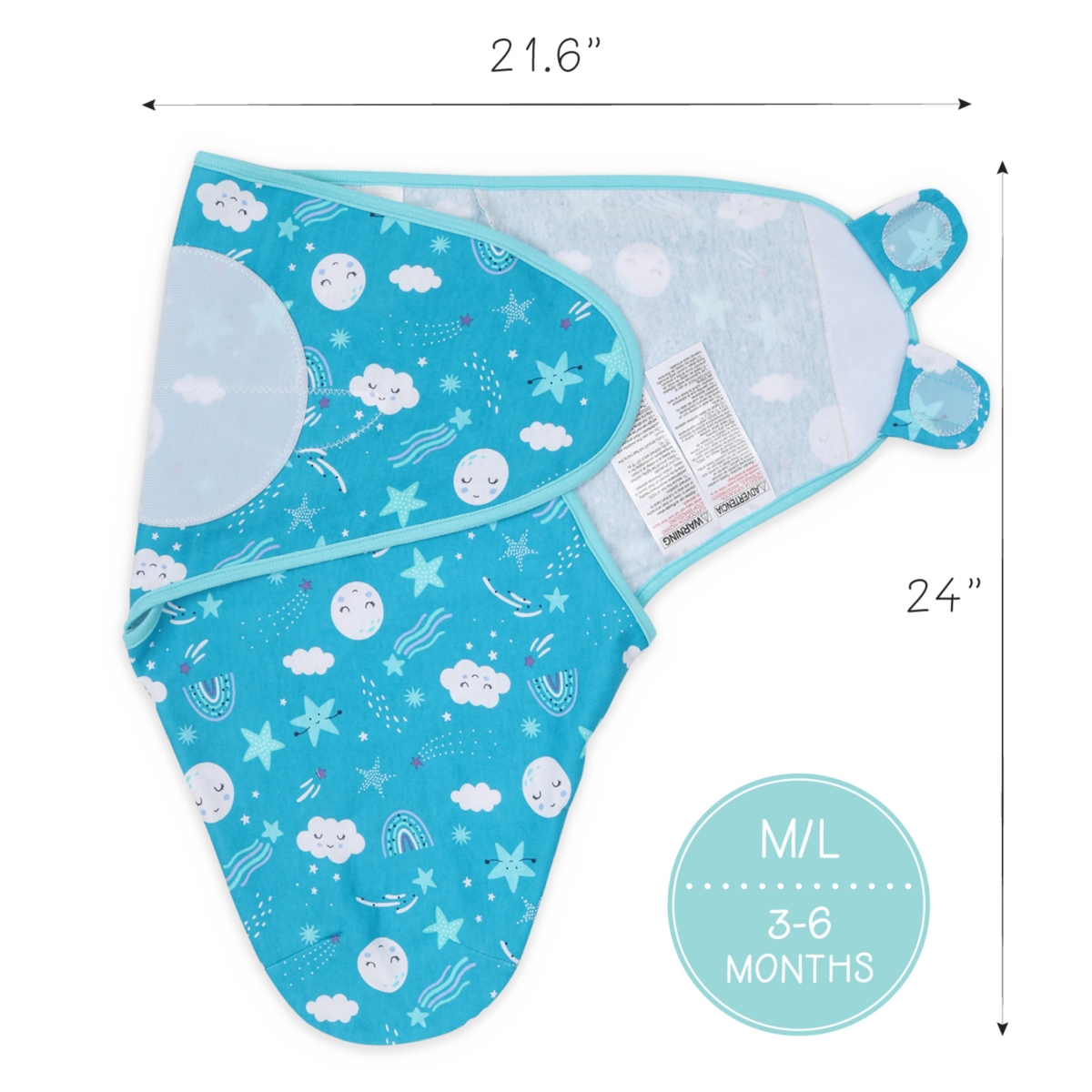 The Peanutshell Baby Girls Newborn Swaddles Girls, 3 Pack Set, Twinkle - Assorted Pre-pack