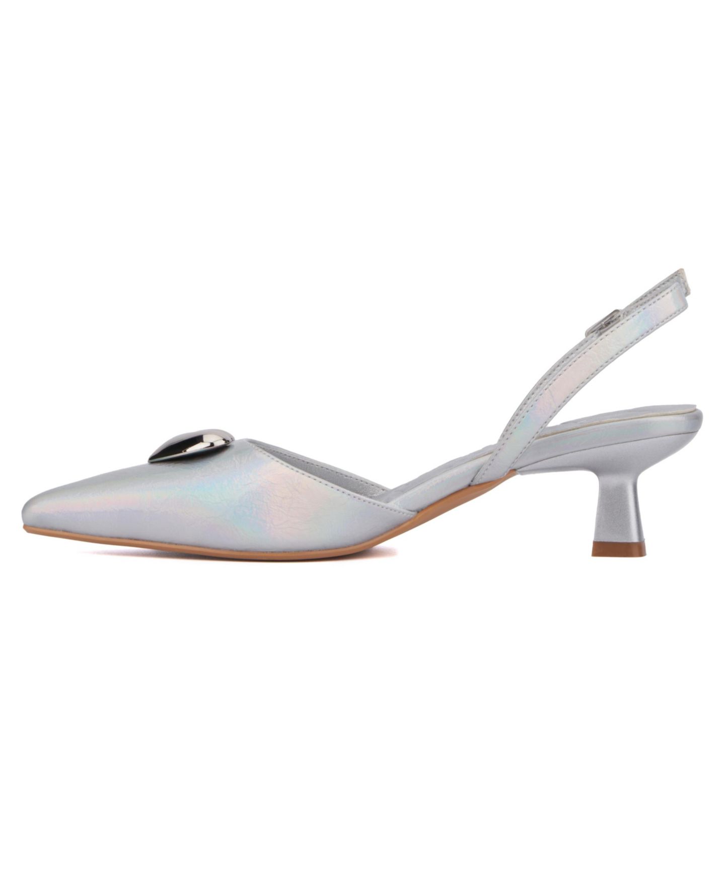 Женские туфли Olivia Miller Mystic Slingback Heels, цвет: Серебряный — фото 6