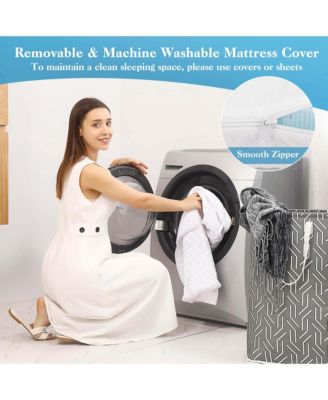 3" Gel-Infused Memory Foam Mattress Topper with Removable & Washable Cover