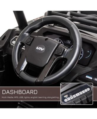 12V Kids UTV with Music, Lights, MP3/USB, Suspension,