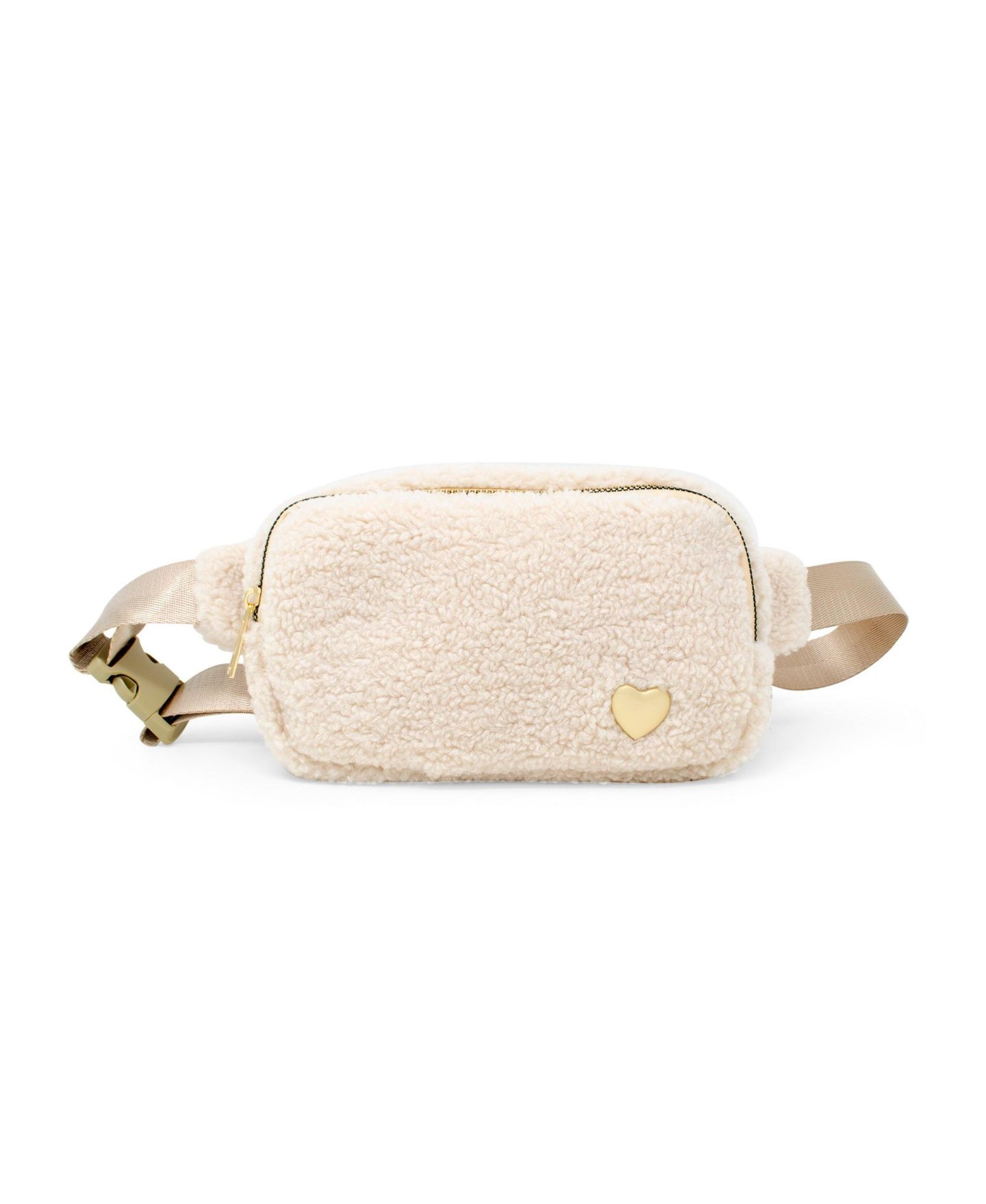 Сумка Tiny Treats + Zomi Gems Fuzzy Belt Bag with Heart, Beige для девочек — фото 1