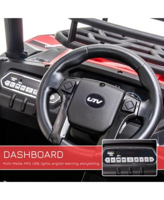 12V Kids UTV with Music, Lights, MP3/USB, Suspension,