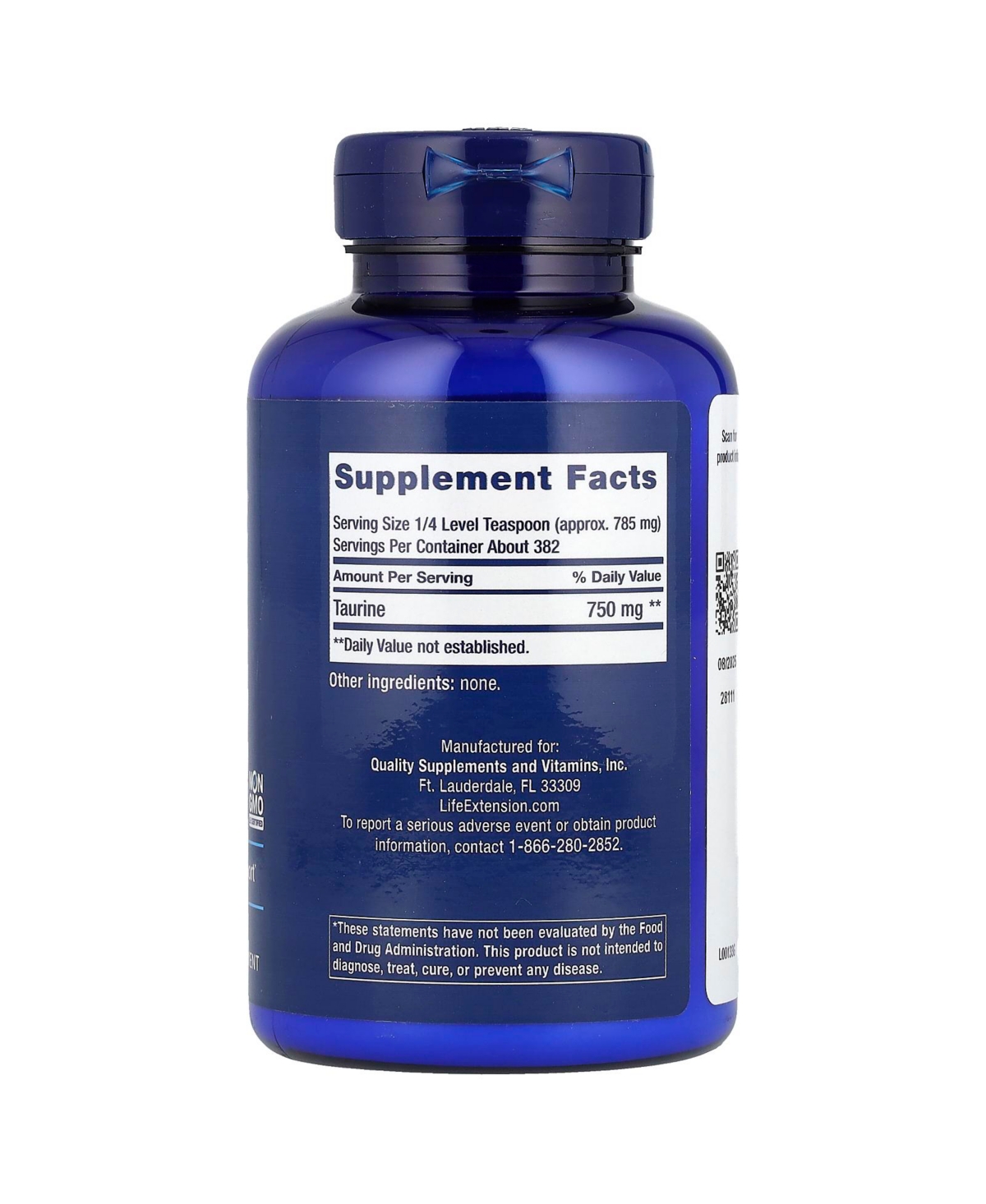 Life Extension Taurine Powder - (300 g)