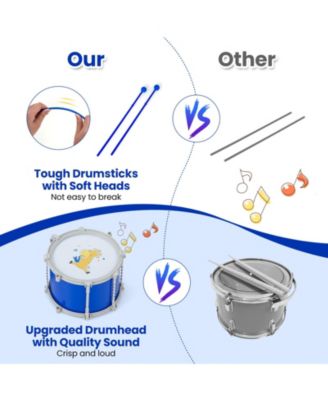 Kids Drum Set Educational Percussion Musical Instrument Toy with Bass Drum
