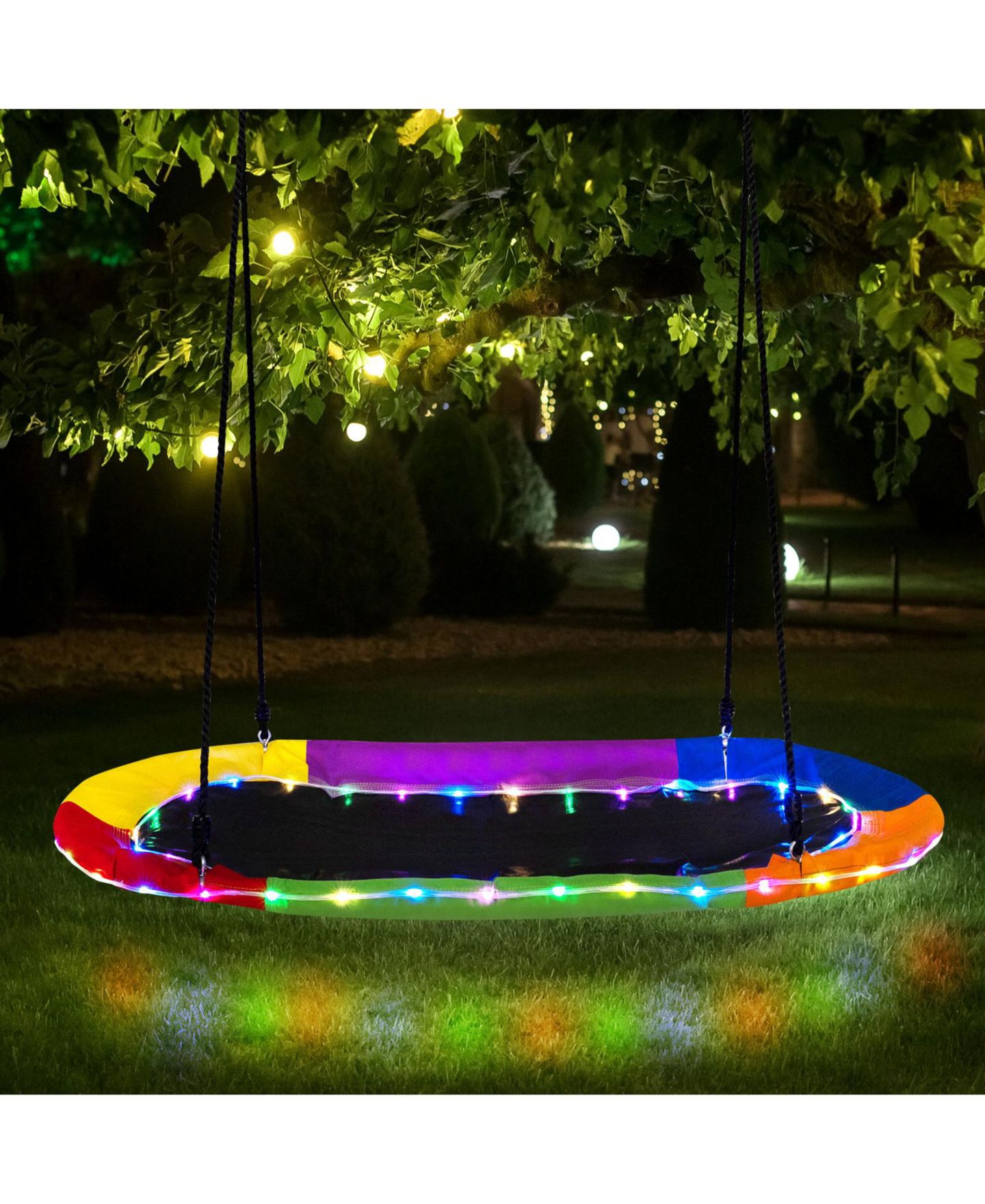 Детская игрушка HONGGE 60 Inches Saucer Swing with LED Lights, Ages 3 and Up — фото 7
