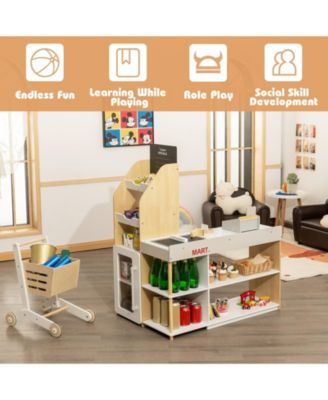 Grocery Store Playset Pretend Play Supermarket Shopping Set