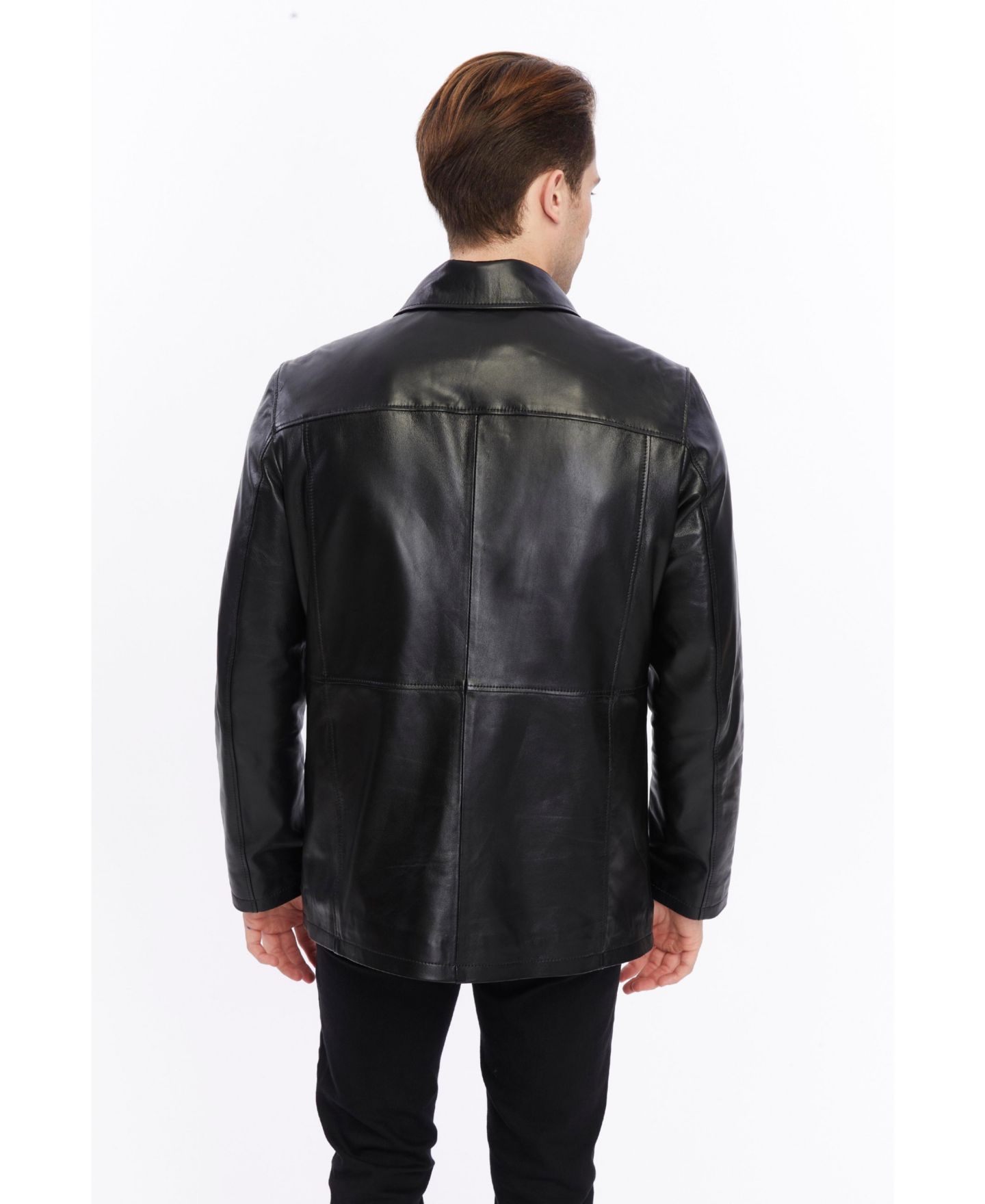 Мужская куртка Furniq UK Maximilian Leather, цвет: Чёрный — фото 2