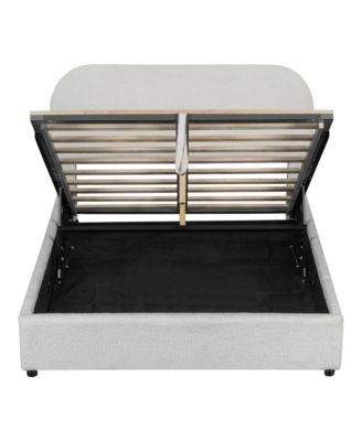 Streamdale Teddy Fleece Platform Bed with Hydraulic Storage