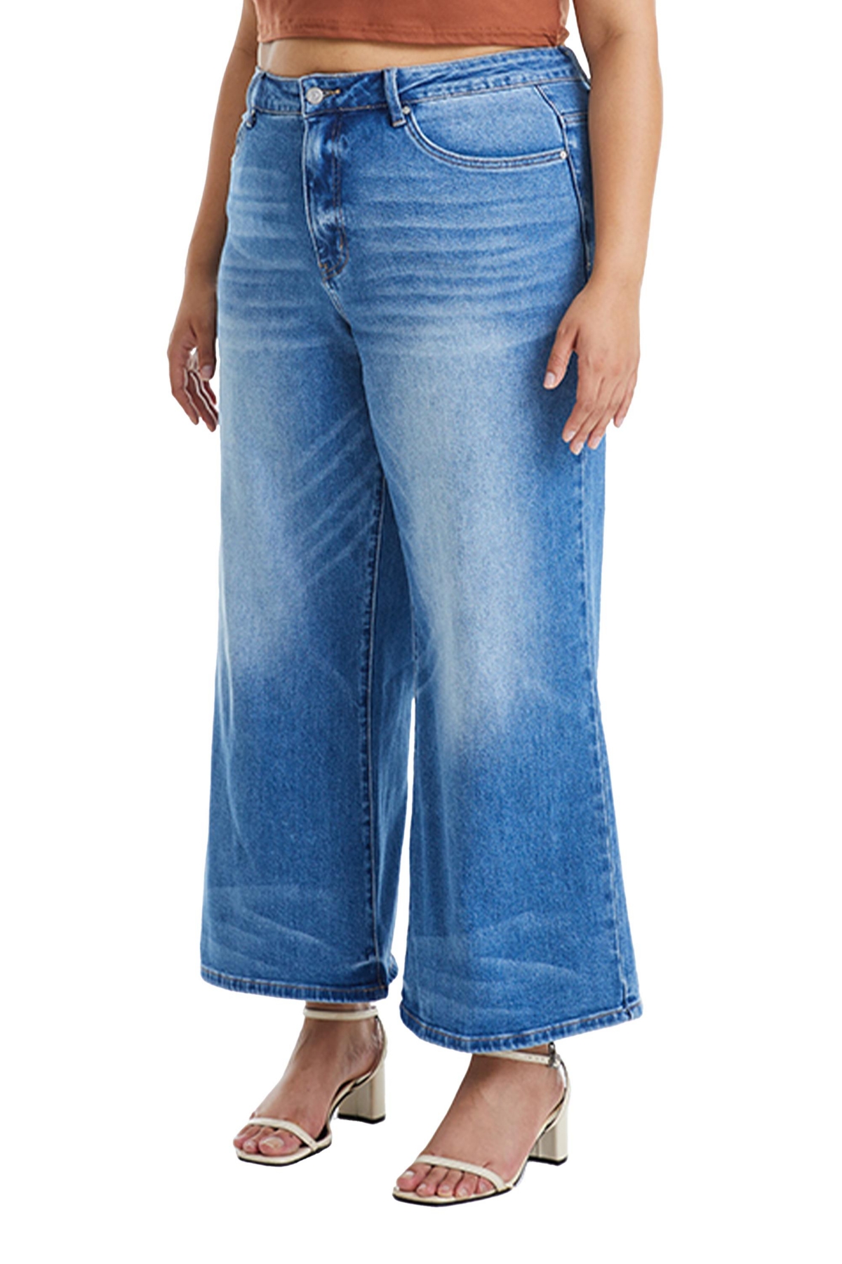 BAYEAS WOMEN'S HIGH RISE WIDE LEG JEANS 