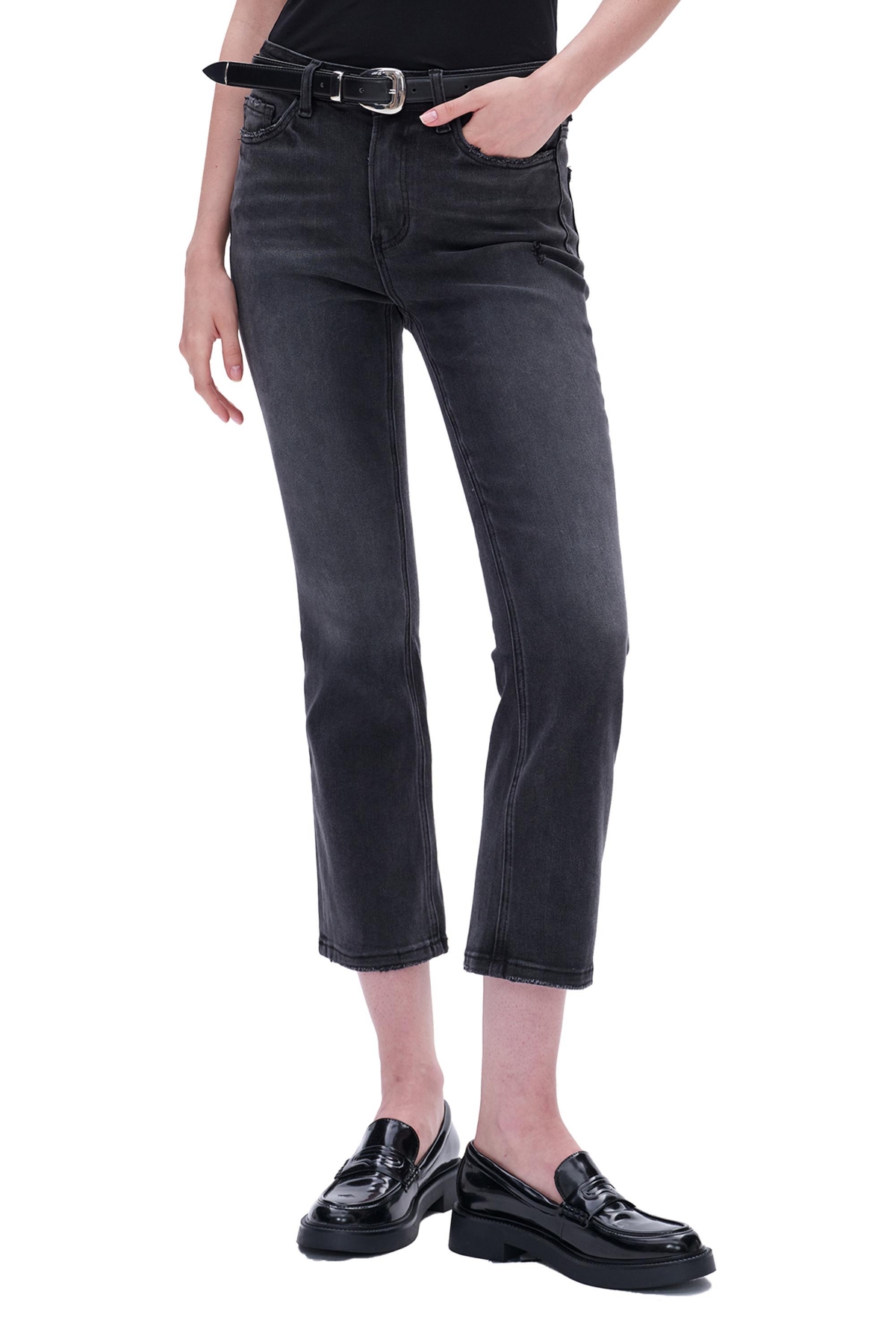 BAYEAS WOMEN'S ELAINE HIGH RISE CROP FLARE JEANS 