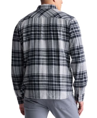 Men's Sinato Relaxed-Fit Long Sleeve Button Front Plaid Flannel Shirt