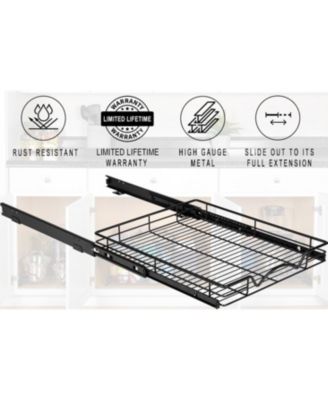 Black Pull Out Cabinet Organizer 17 x 21 In