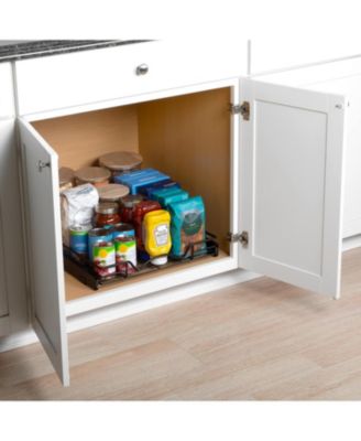 Black Pull Out Cabinet Organizer 17 x 21 In