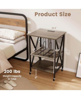 1 PC Metal Record Player Stand Holds Up to 121 Vinyl Records Vinyl Record Storage Table