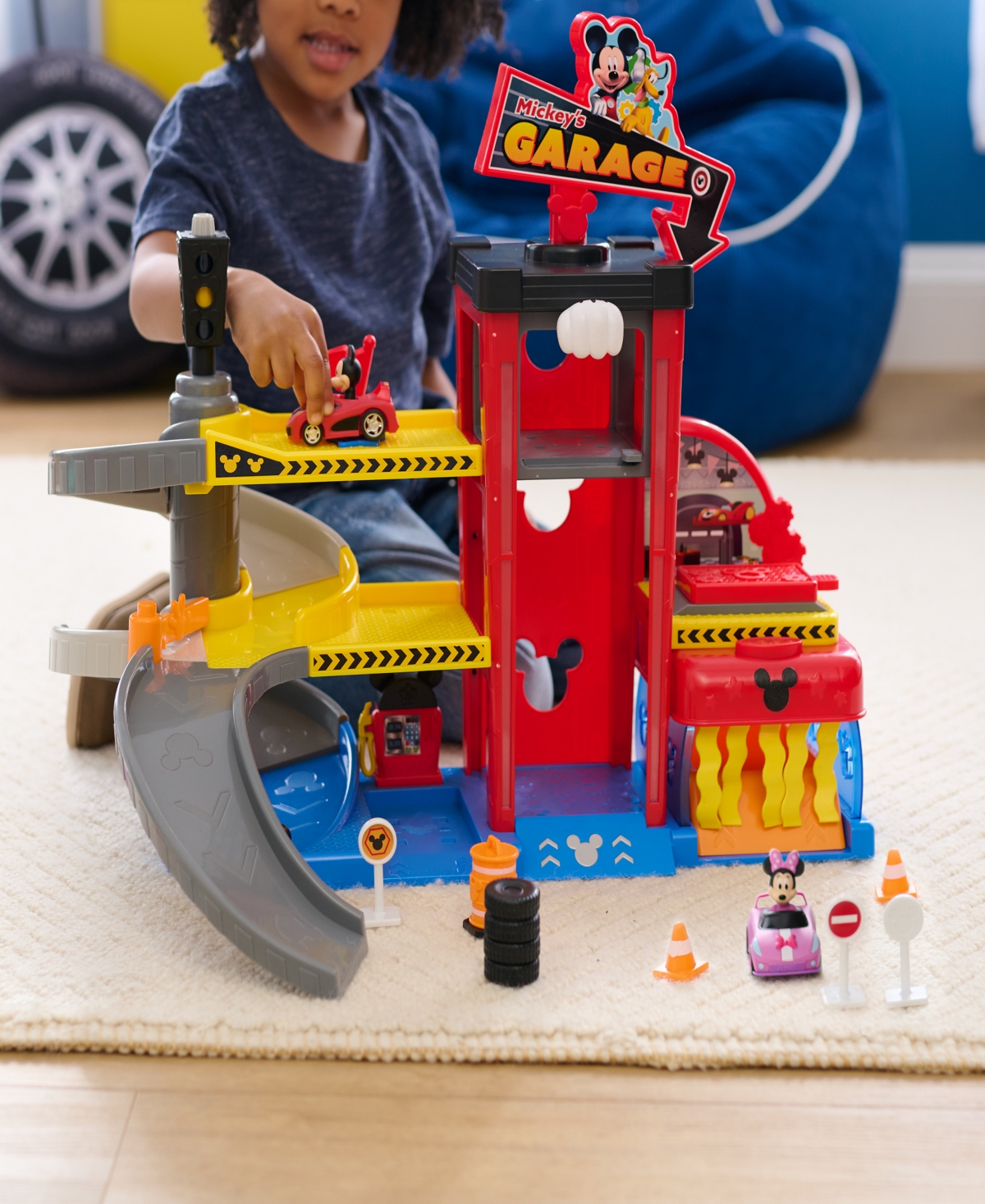 Mickey Mouse Ready To Race Garage Vehicle Toy In No Color