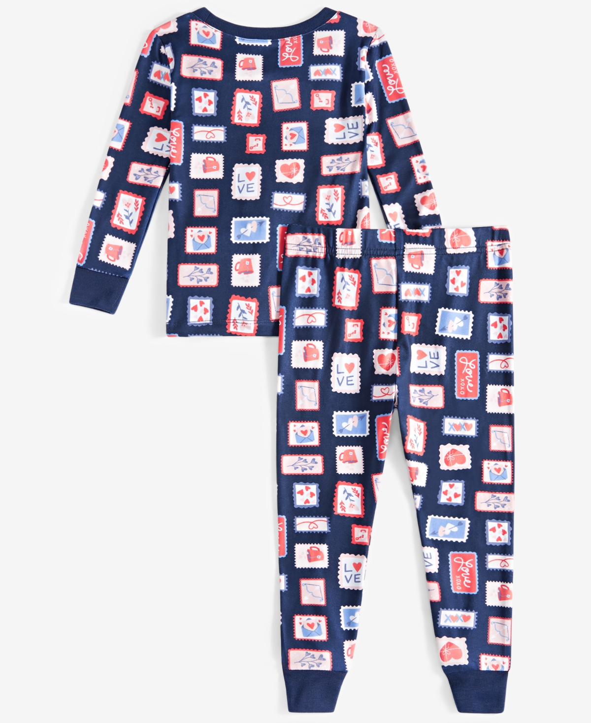 Family Pajamas Toddler Valentine's Day Stamps Pajama Set, Created for Macy's