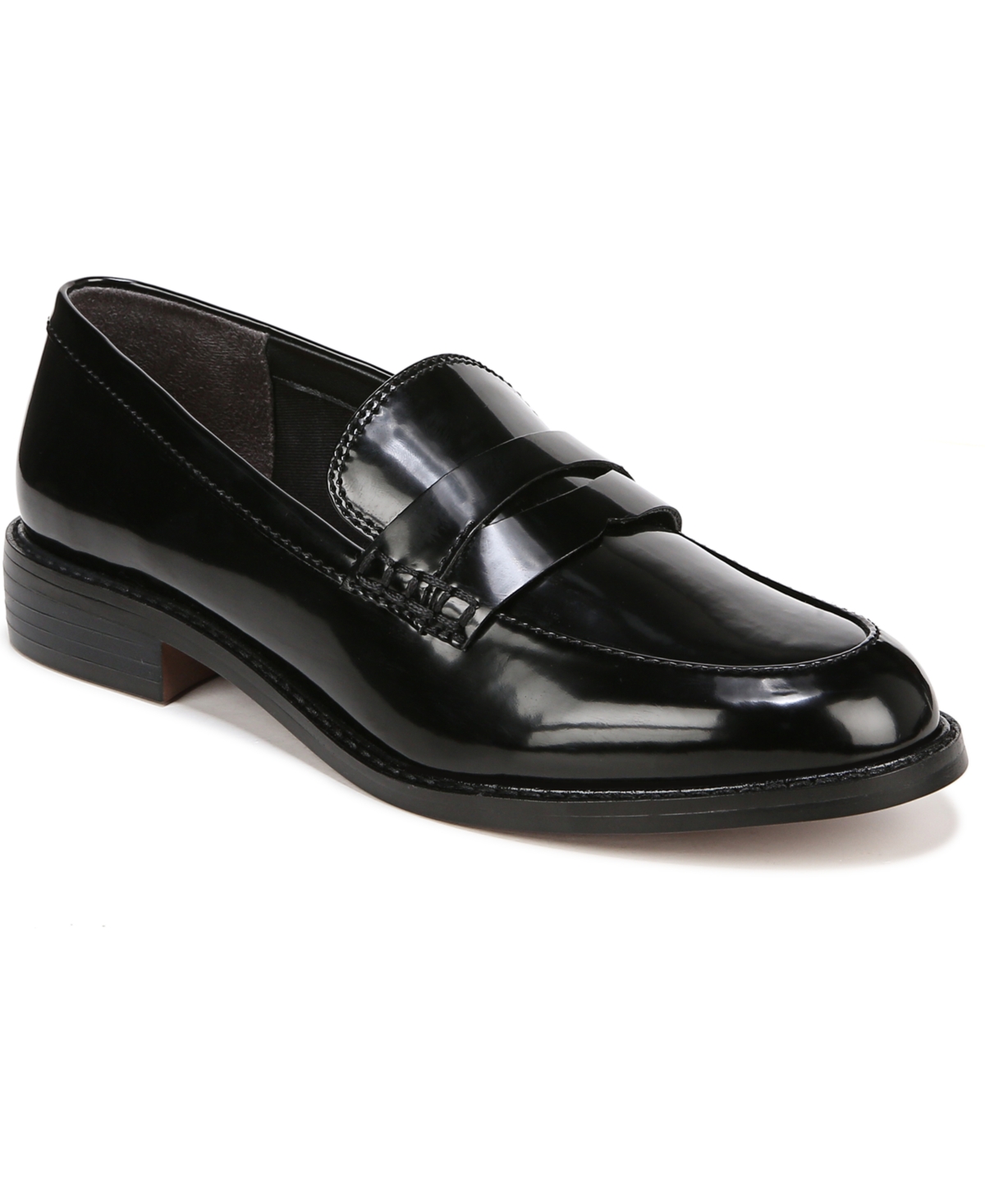 Women's Alora Round Toe Penny Loafers - Olive Green Faux Patent