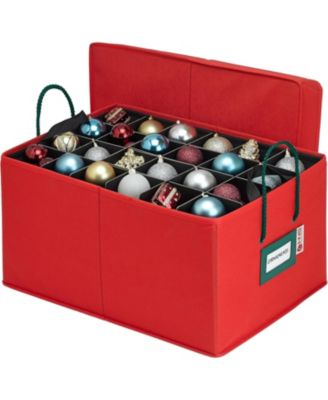 Under bed Christmas Ornament Storage Box with Dividers and 3 Trays - Fits up to 72- 3&amp;quot; Ornaments