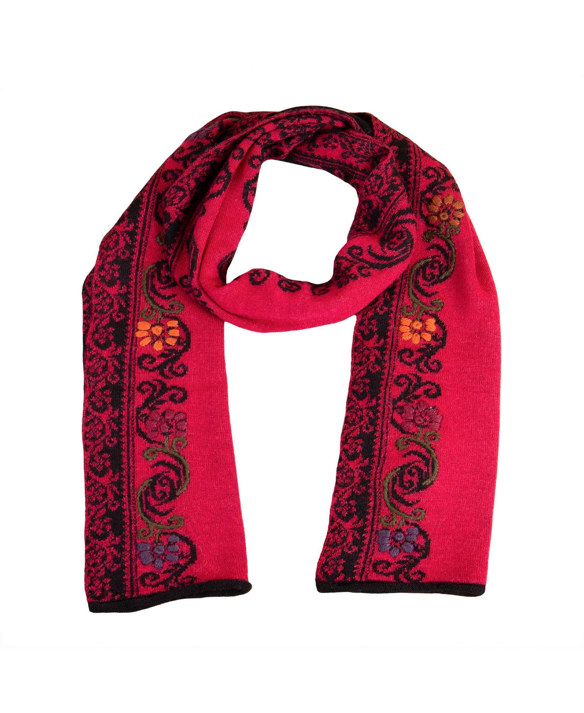 Anastasia Alpaca Scarf - Wine