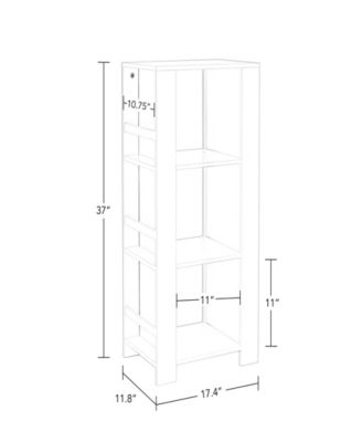 Book Nook Collection Kids Cubby Storage Tower with Bookshelves