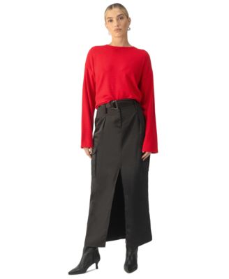 Sanctuary - Women's Classy Cargo Center-Slit Maxi Skirt