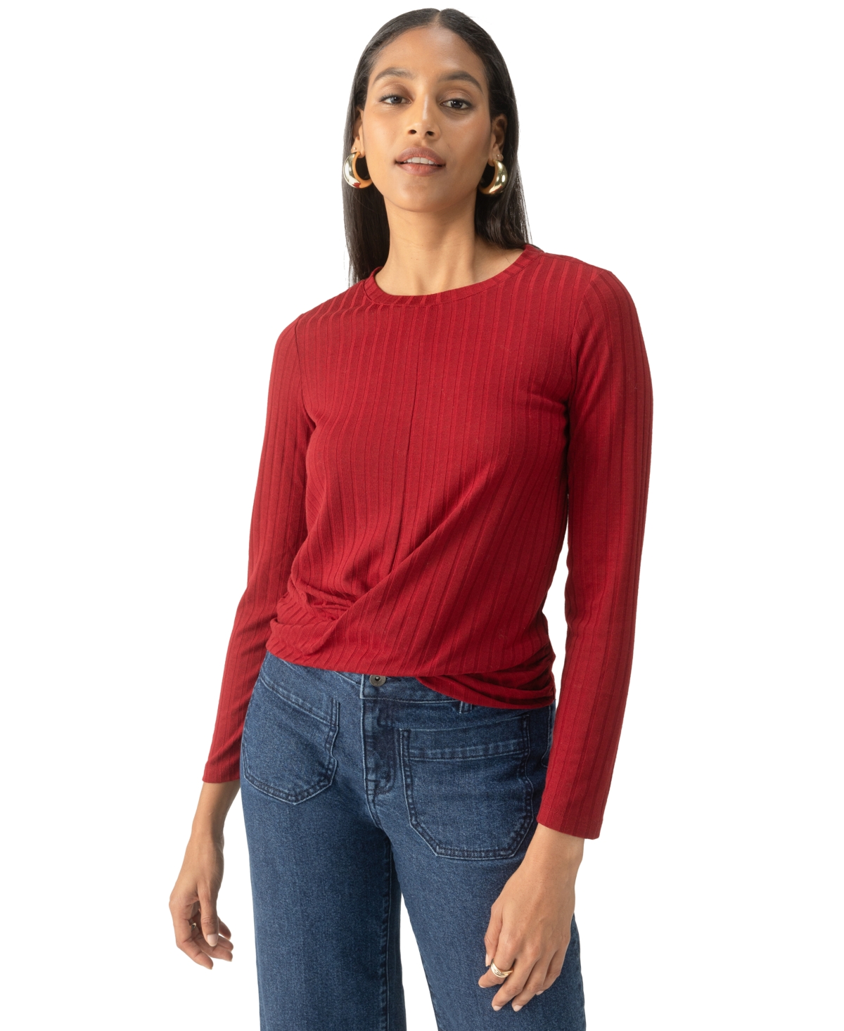 Sanctuary Women's The It Girl Ribbed Knit Top
