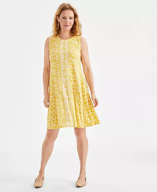 women's printed sleeveless flip-flop dress, exclusively at macy's