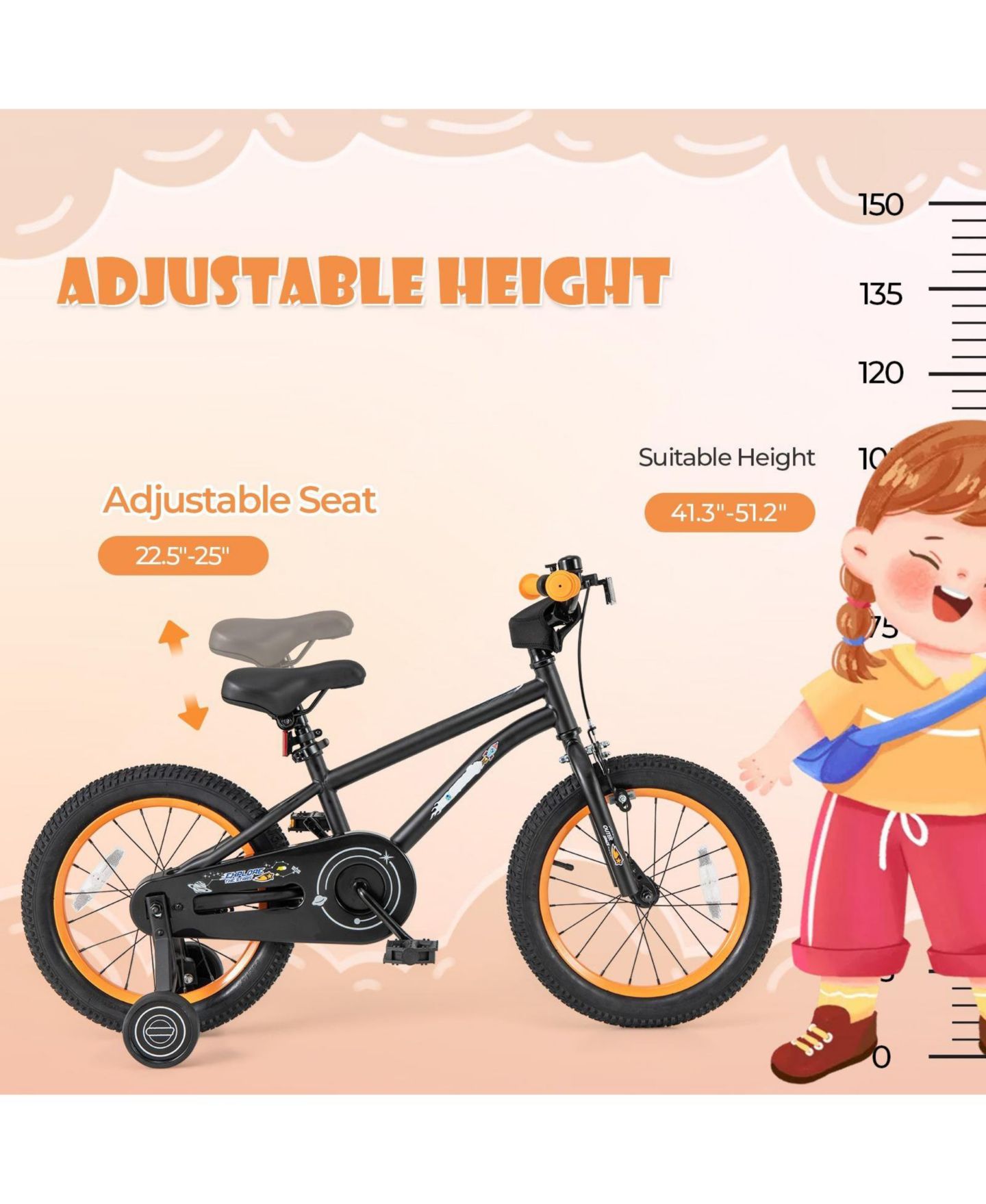Детская игрушка HONGGE 16 in Sport Kids Bike with Adjustable Seat for Ages 4 to 7 — фото 5