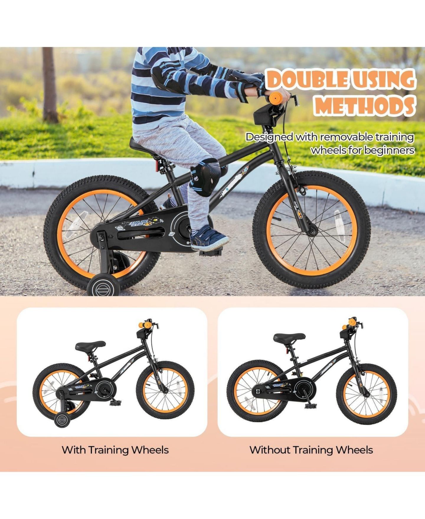 Детская игрушка HONGGE 16 in Sport Kids Bike with Adjustable Seat for Ages 4 to 7 — фото 9