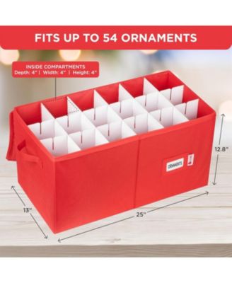 Christmas Ornaments Storage Box to Protect and Store up to 54 -4&amp;quot; Ornaments