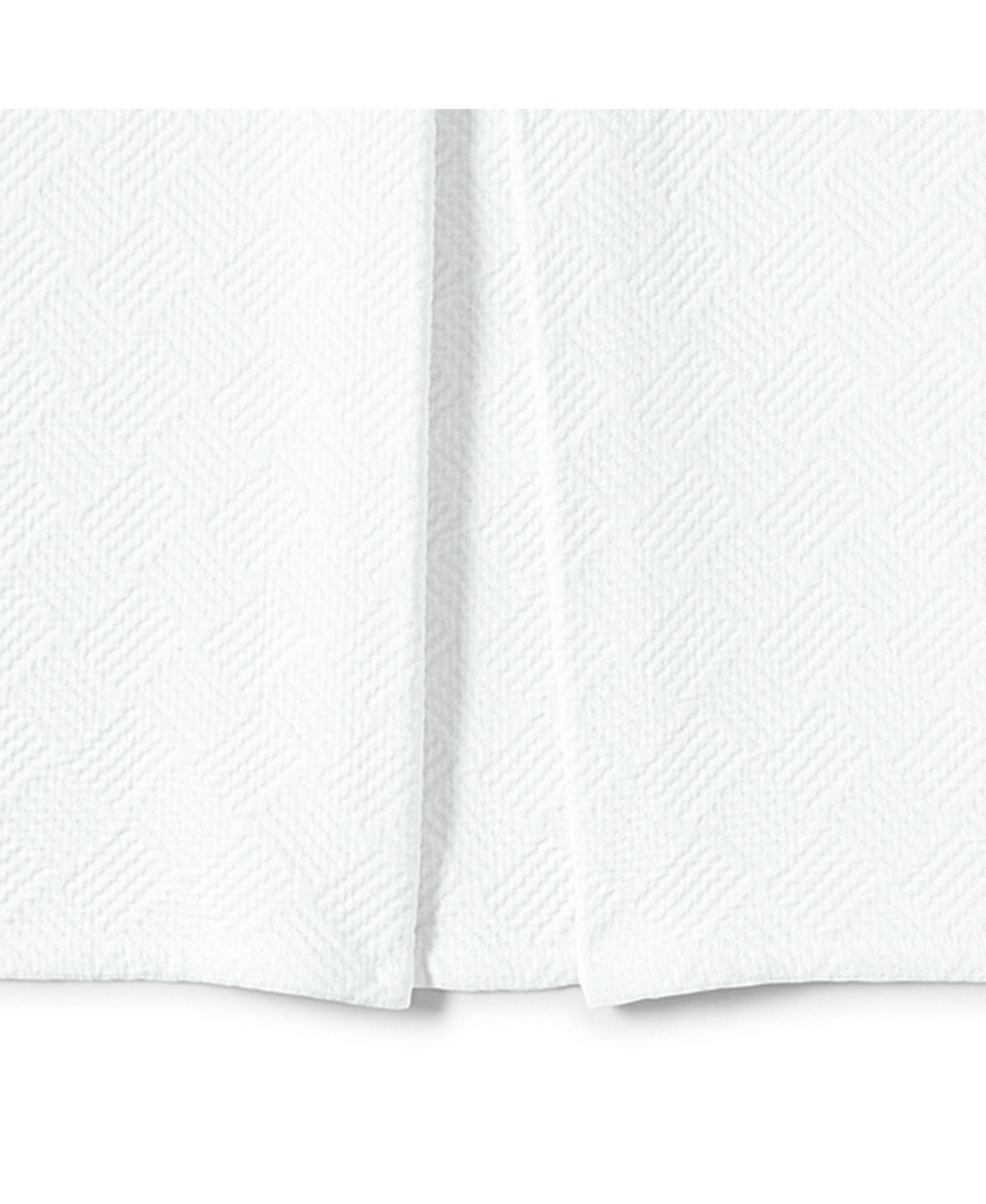 Lands' End Basketweave Cotton Matelasse Bedskirt