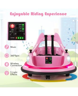 12V Kids Ride-On Bumper Car with Remote Control and Dual Joysticks