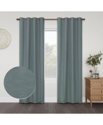 Linen Slub Blackout Grommet Pair (2 Panels), 52"x84"