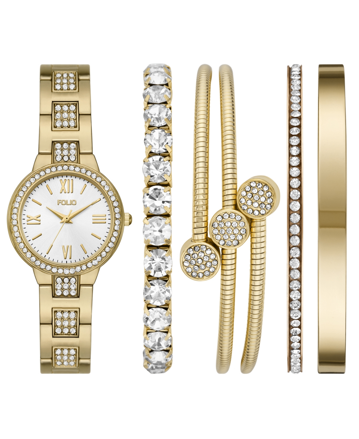 Women's Three Hand Gold-Tone Alloy Watch, 30mm - Gold-Tone