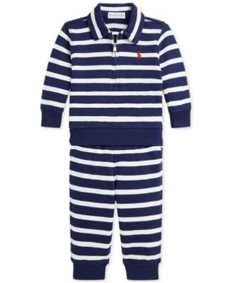 Polo Ralph Lauren - Baby Boys French Terry Striped Shirt & Pants Set